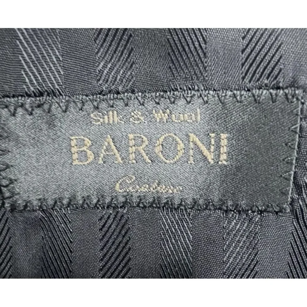 Baroni Couture Blazer wool & Silk Size 48R Two Button Double Vented‎ Jacket